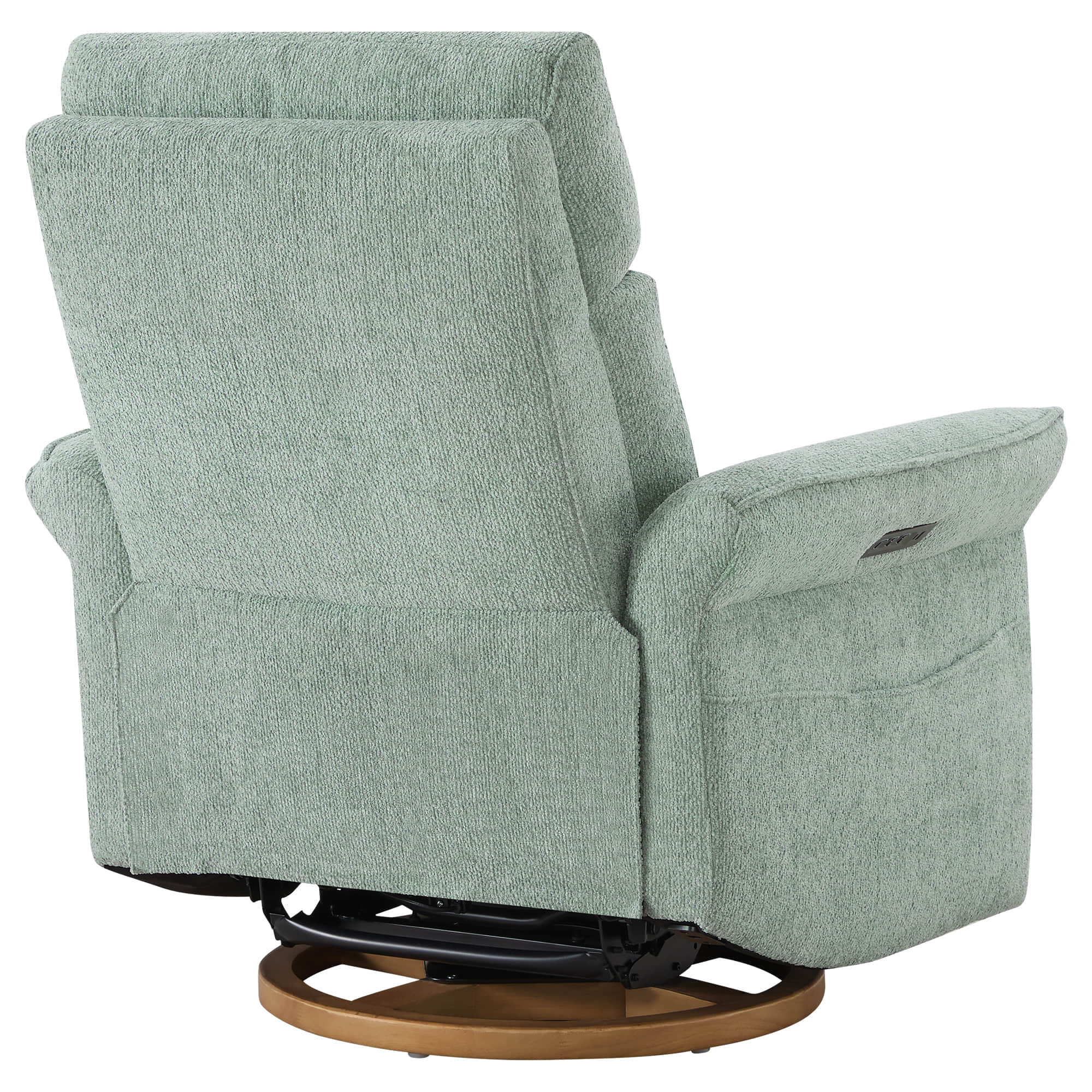 Vinca Modern Power Swivel Glider Recliner with Power Lumbar & Headrest - Image 107