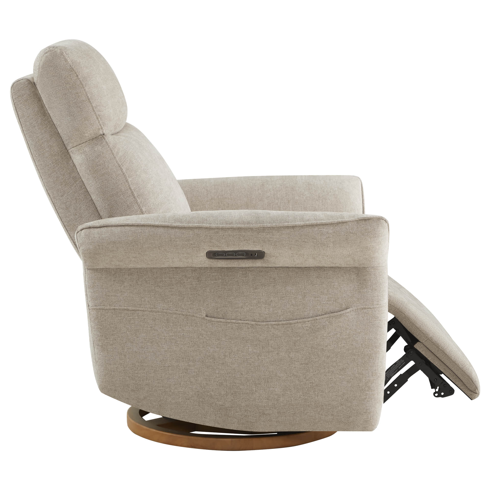 Vinca Modern Power Swivel Glider Recliner with Power Lumbar & Headrest - Image 23
