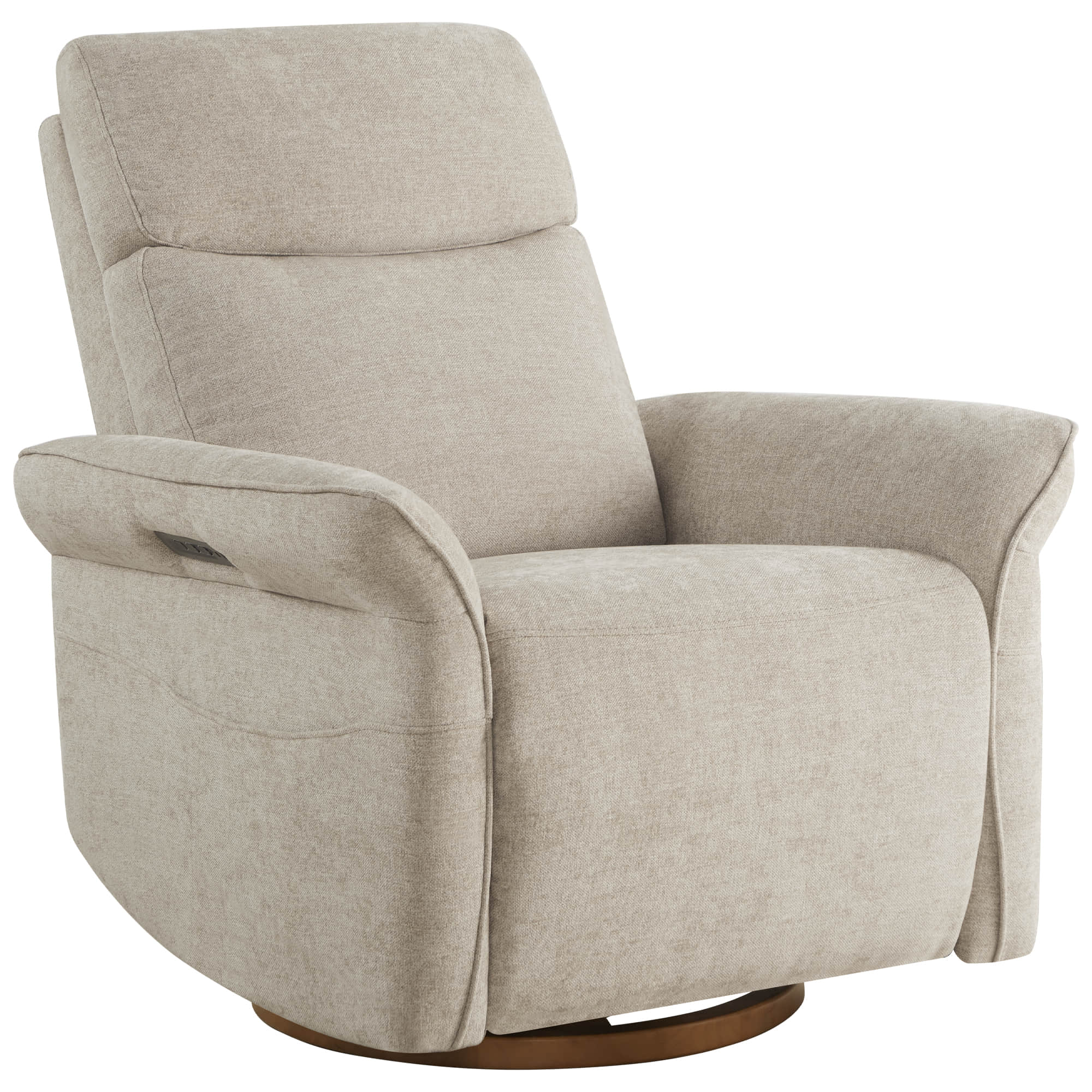 Vinca Modern Power Swivel Glider Recliner with Power Lumbar & Headrest - Image 25