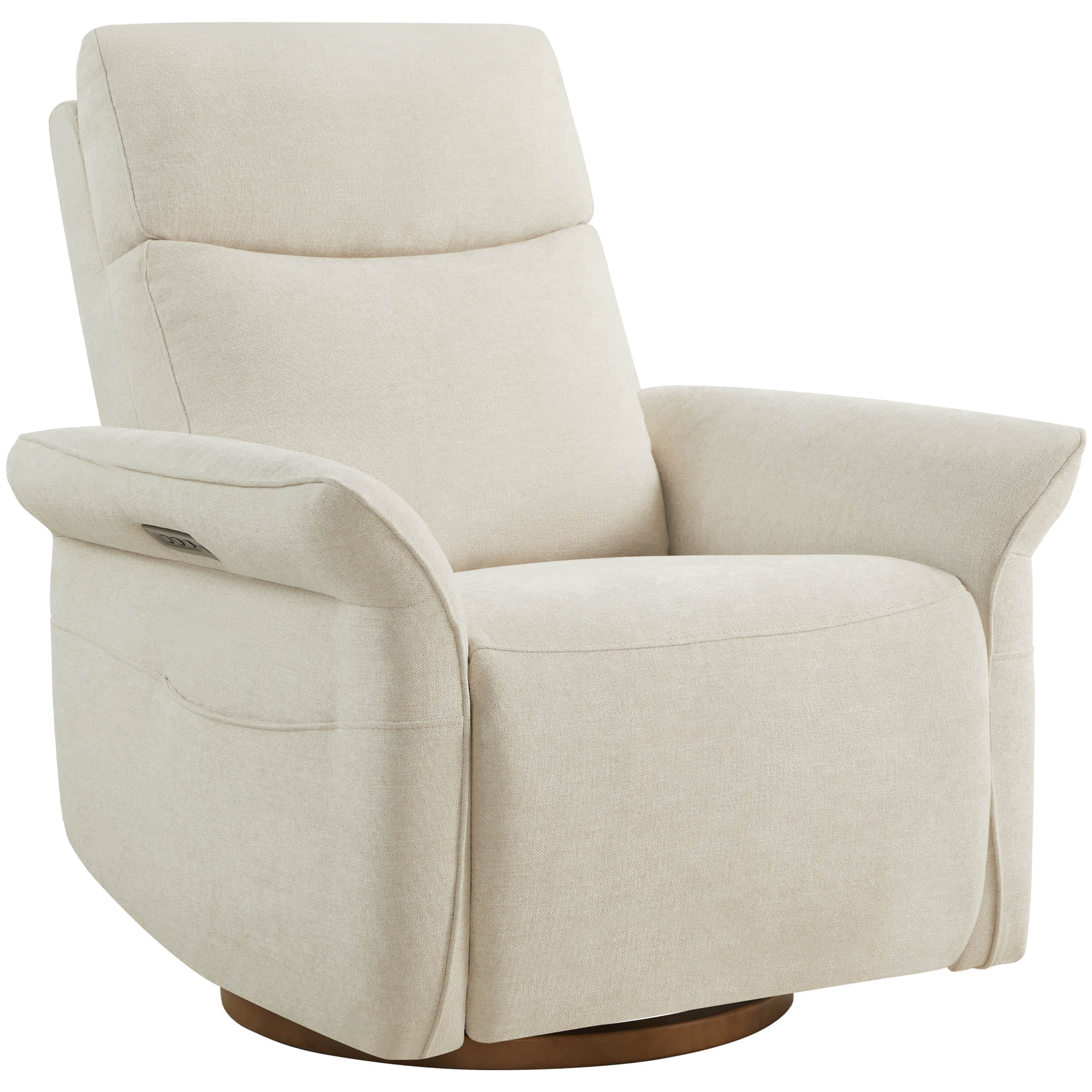 Vinca Modern Power Swivel Glider Recliner with Power Lumbar & Headrest - Image 40