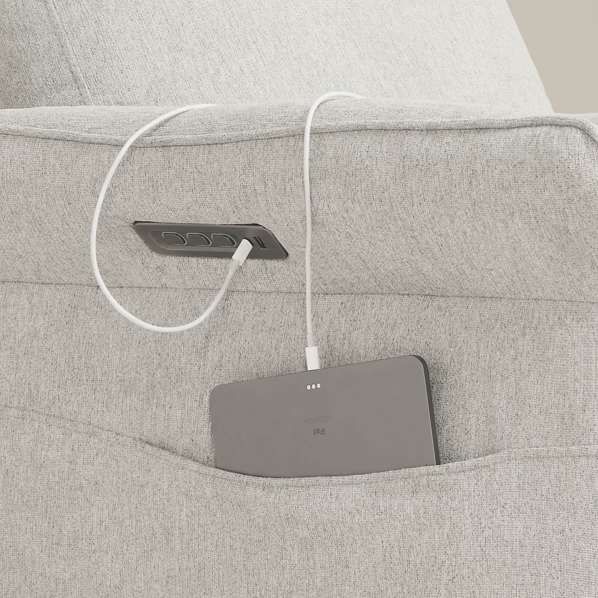 Vinca Modern Power Swivel Glider Recliner with Power Lumbar & Headrest - Image 77