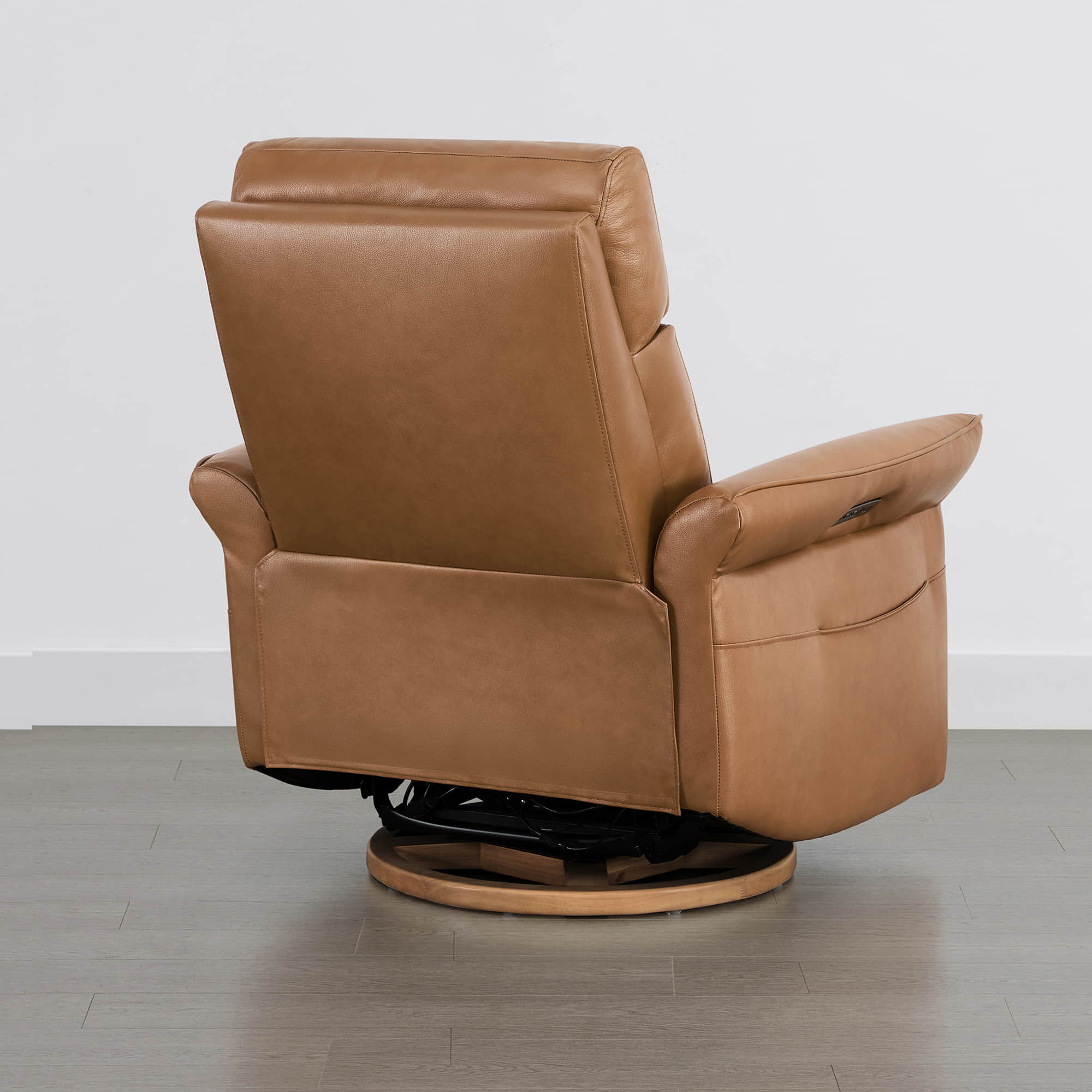 Vinca Modern Power Swivel Glider Recliner with Power Lumbar & Headrest - Image 88