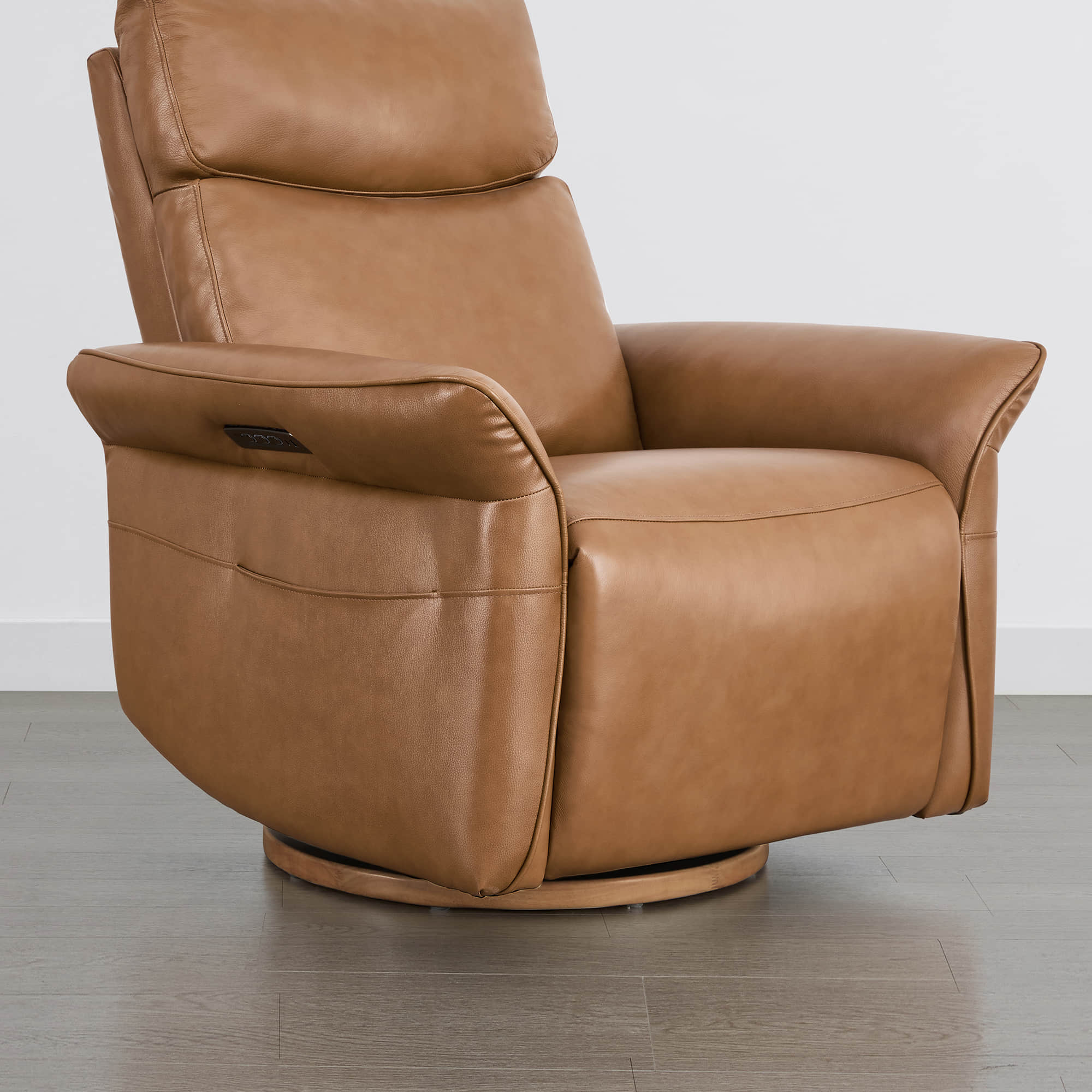 Vinca Power Swivel Nursery Glider Recliner with Power Lumbar & Headrest - Image 90