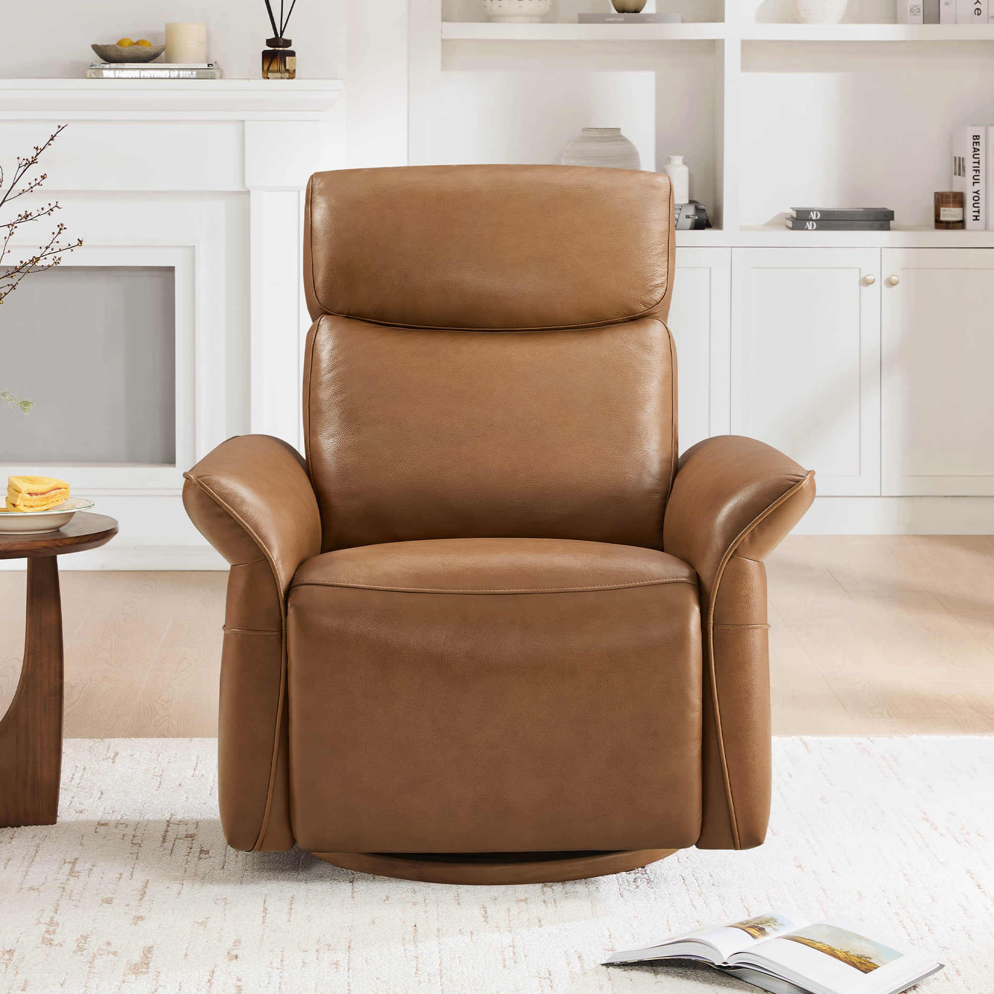 Vinca Power Swivel Nursery Glider Recliner with Power Lumbar & Headrest - Image 95