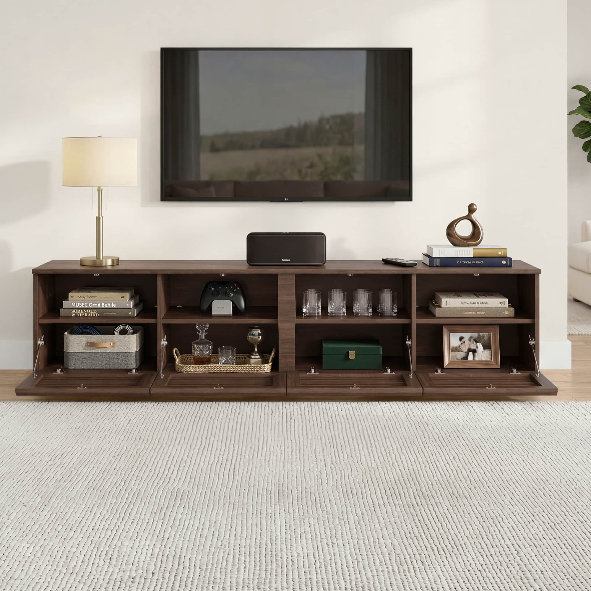 Violet Modular TV Stand with LED Lighting - Image 53