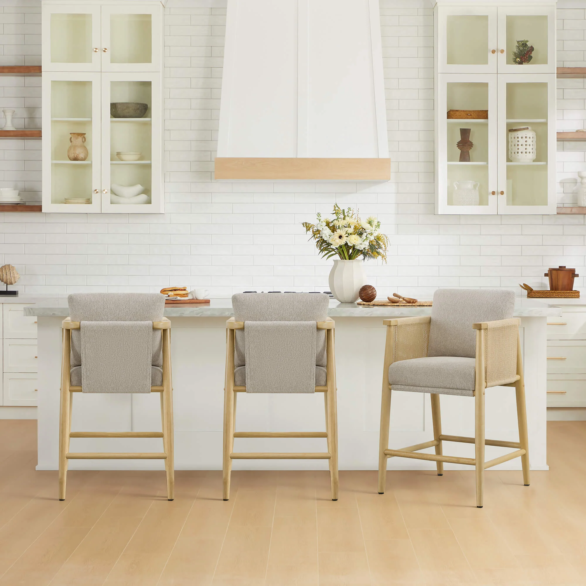 Willie Modern Rope Counter Stools (Set of 2） - Image 3