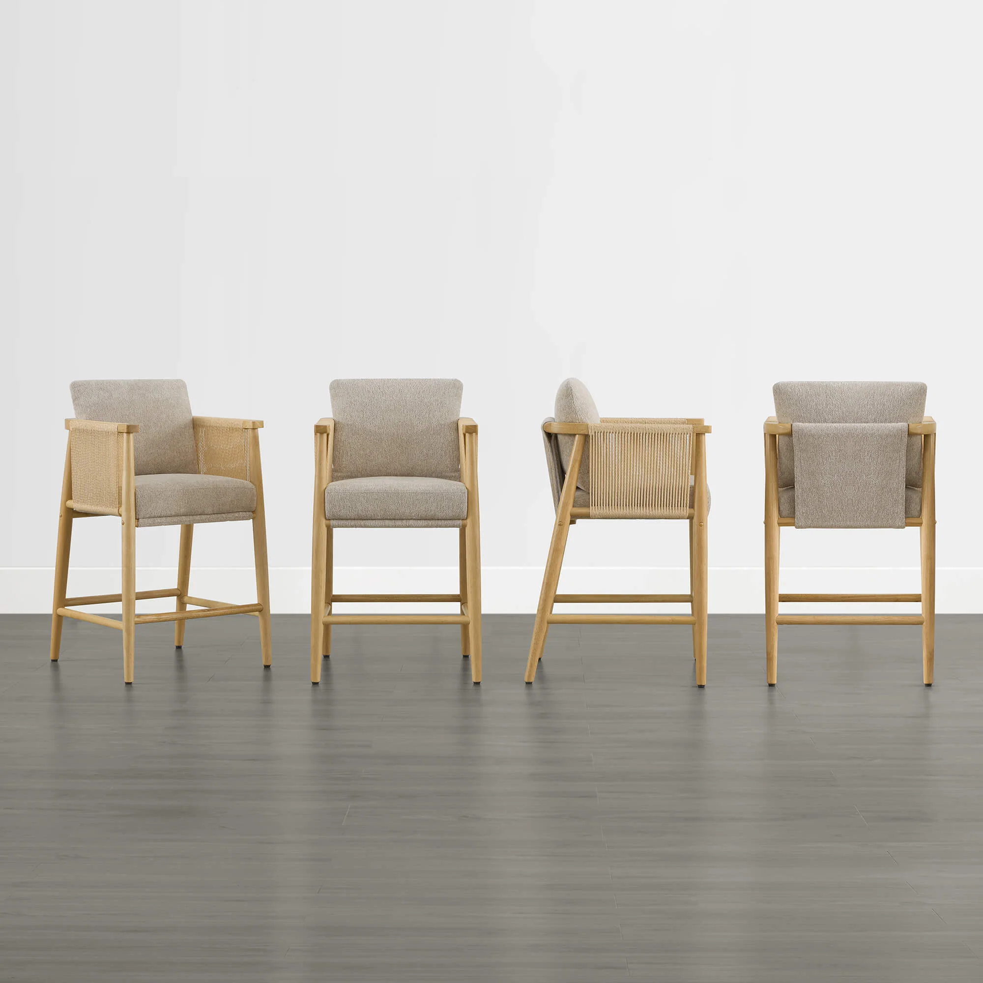 Willie Modern Rope Counter Stools (Set of 2） - Image 7