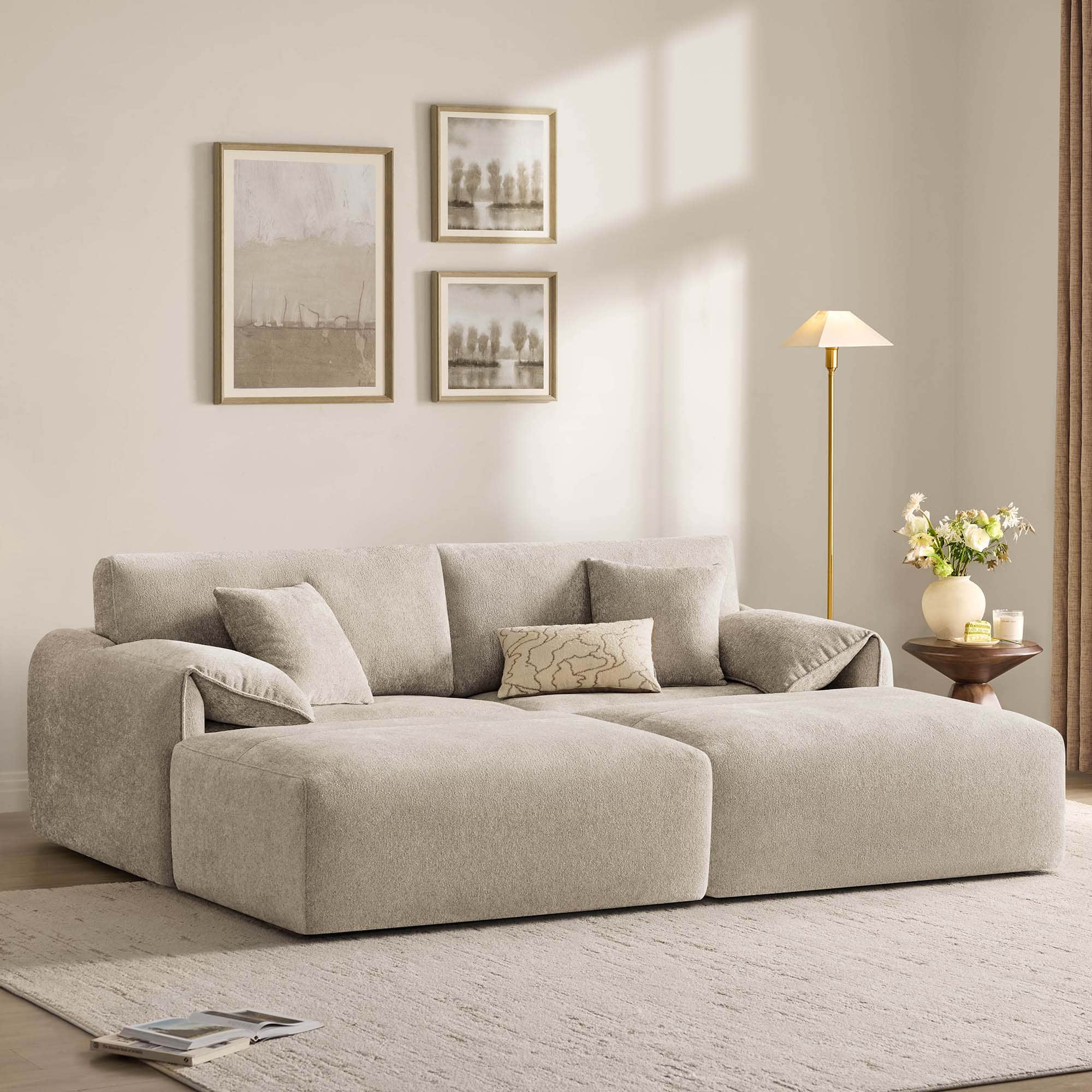 Winsley Feather Filled 3-Seat Sofa with Ottoman, Configurable Pit Sectional - Image 24