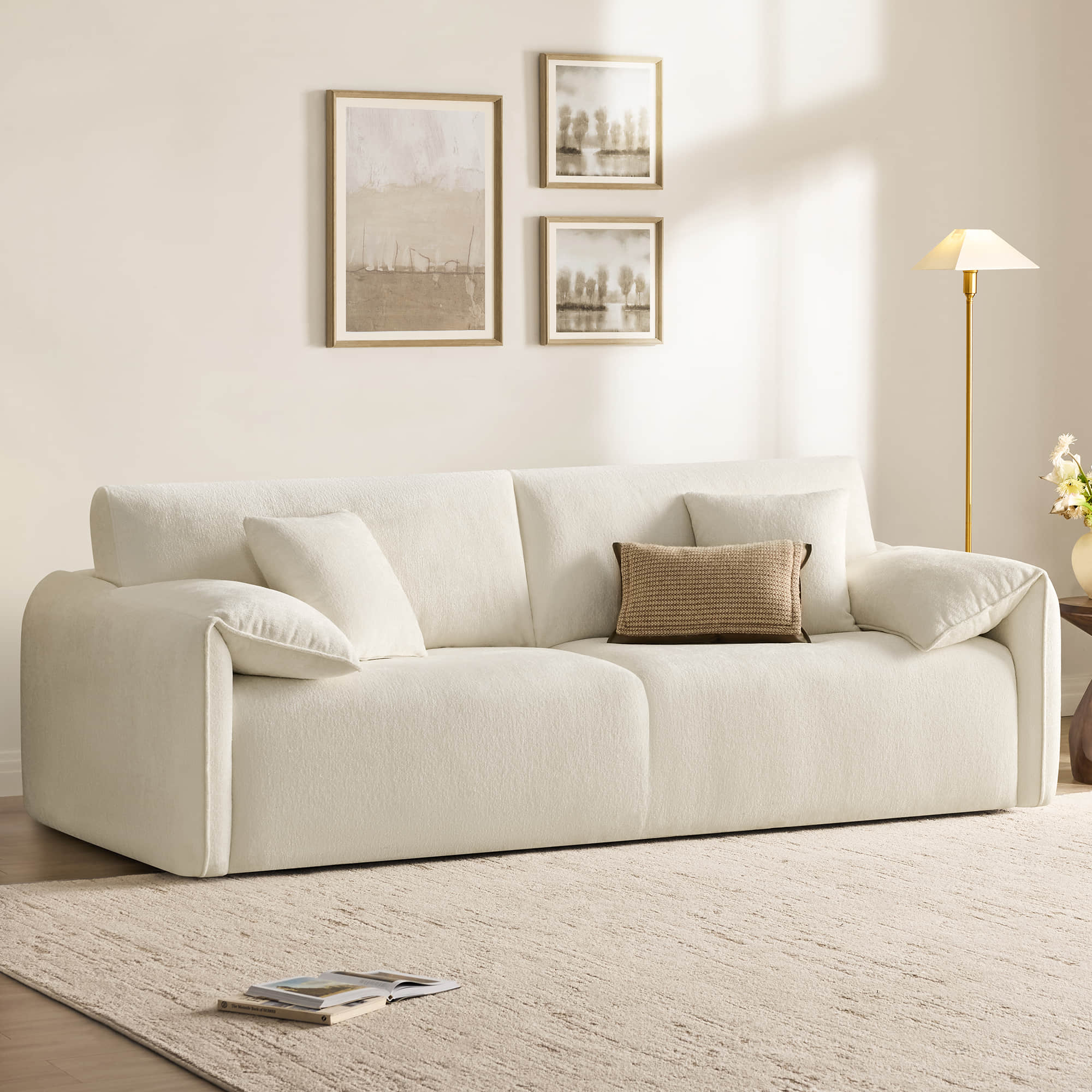 Winsley Feather Filled 3-Seat Sofa with Ottoman, Configurable Pit Sectional - Image 57
