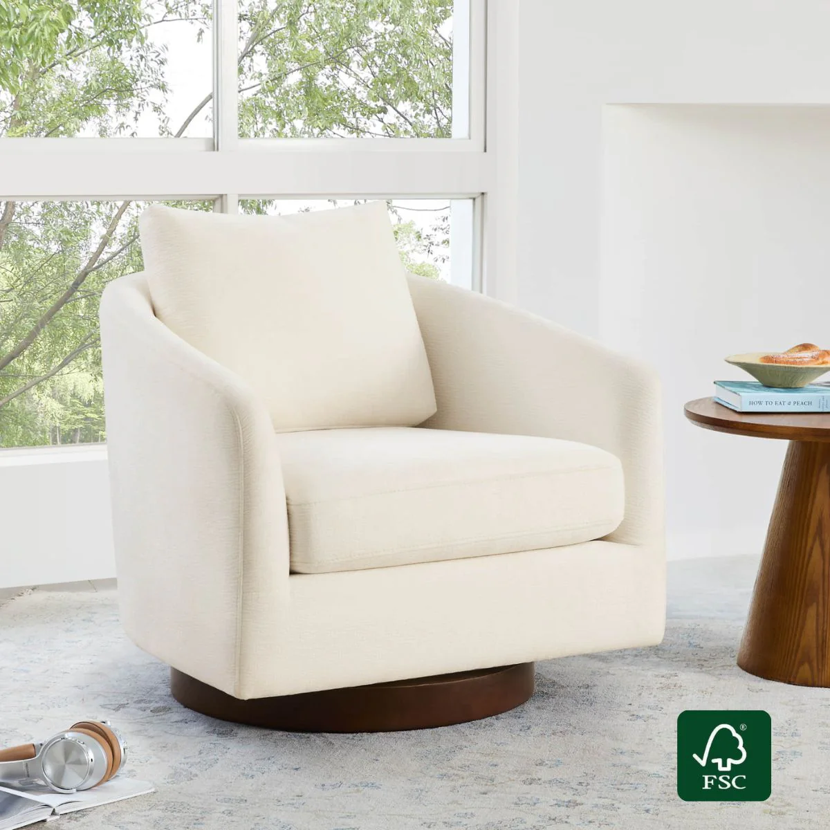 Wren Modern Swivel Accent Chair with Back Cushion - Image 39