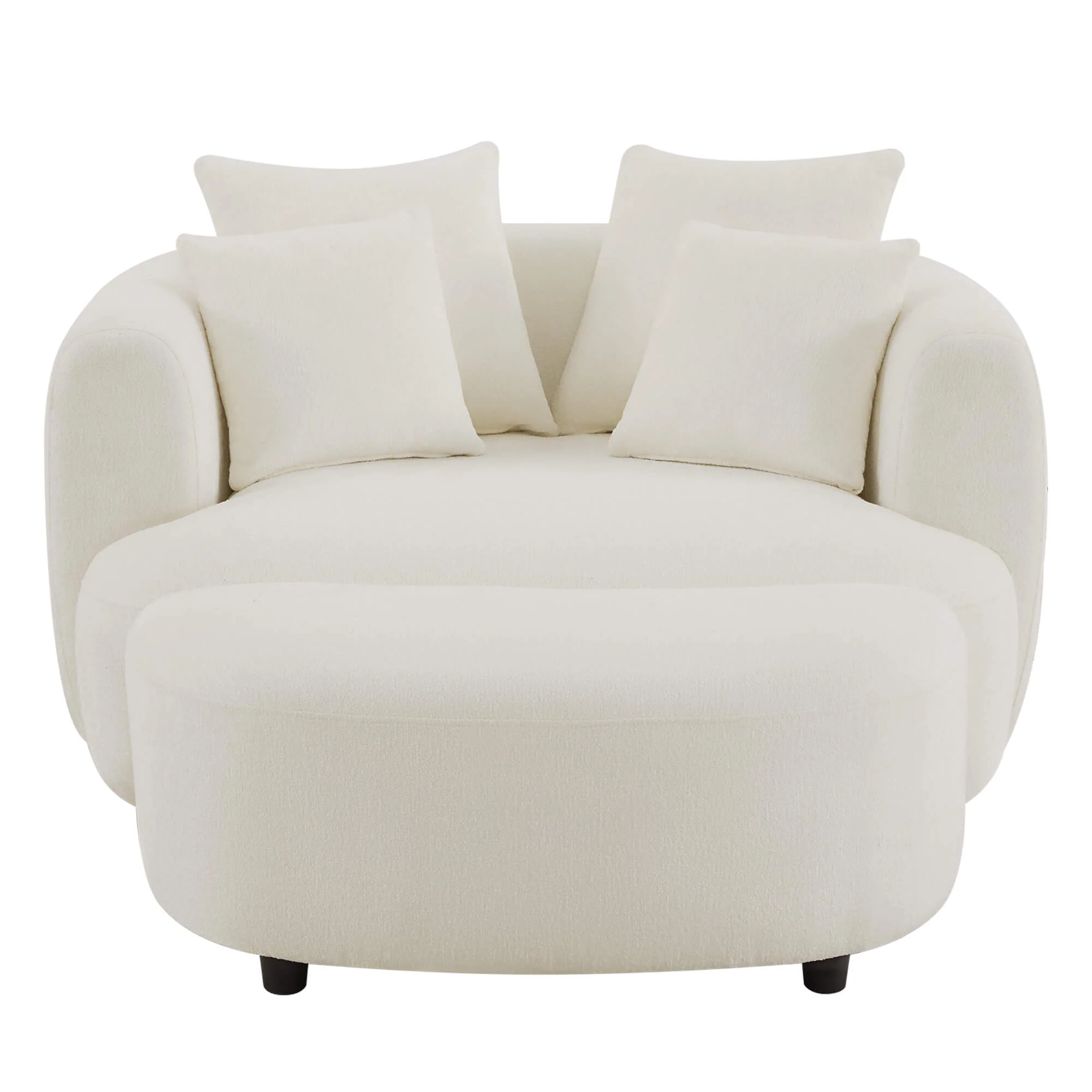 Zenith Round Soft-Touch Swivel 1.5 Seater Armchair - Image 11