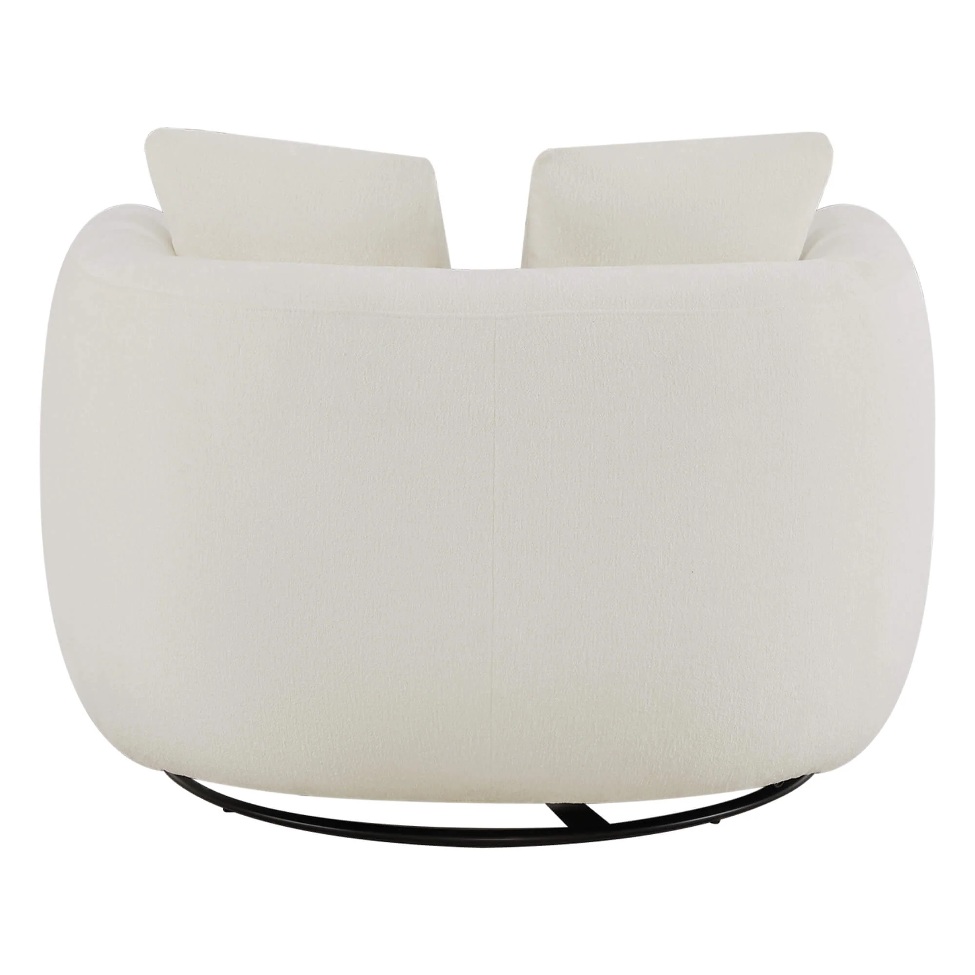 Zenith Round Soft-Touch Swivel 1.5 Seater Armchair - Image 13